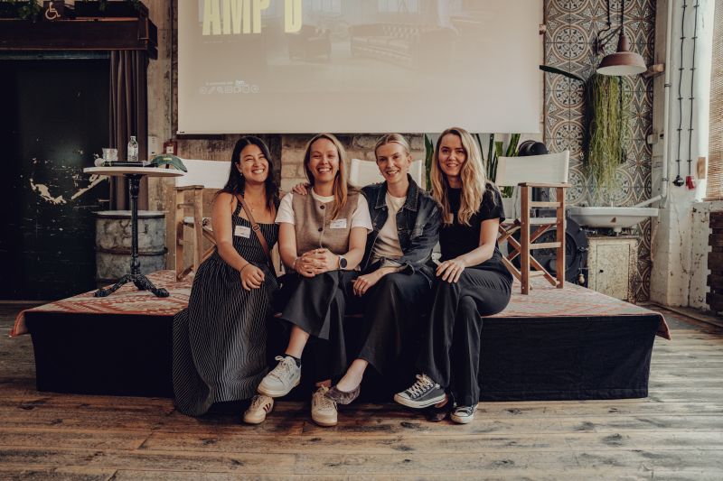 Valerie Wiström with operators at the Visionaries event in Berlin